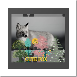 the cute fox t shirt Posters and Art